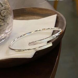 Elegant Silver Open Cuff Bracelet